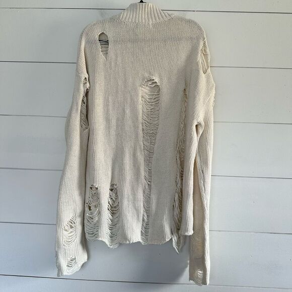 MNML Men’s Large Distressed Cardigan New - Picture 5 of 6